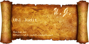 Uhl Judit névjegykártya